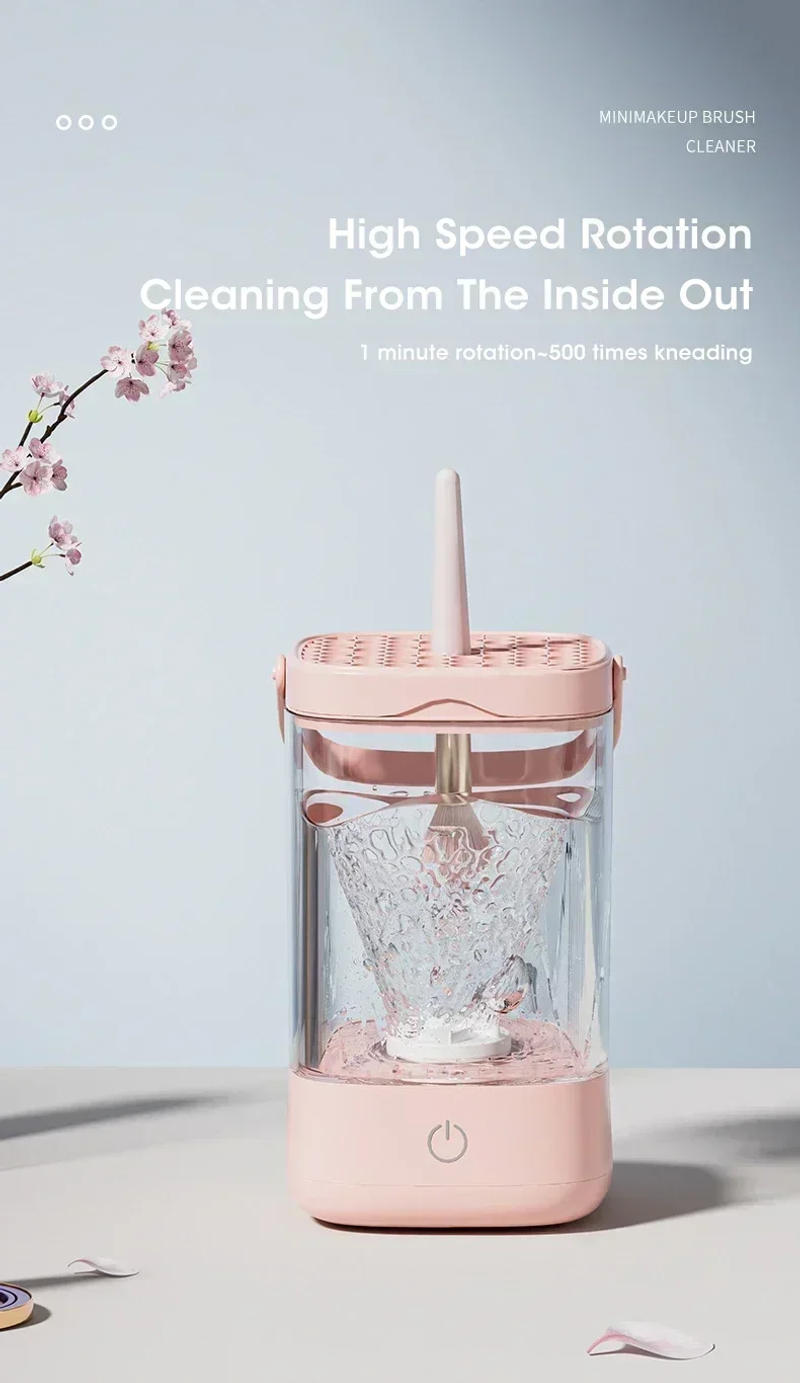 Description Picture 6 of item3 In 1 USB Electric Makeup Brush Cleaner Portable Makeup Brushes Lazy Cleaning Brush Tool Automatic Makeup Brush Cleaning