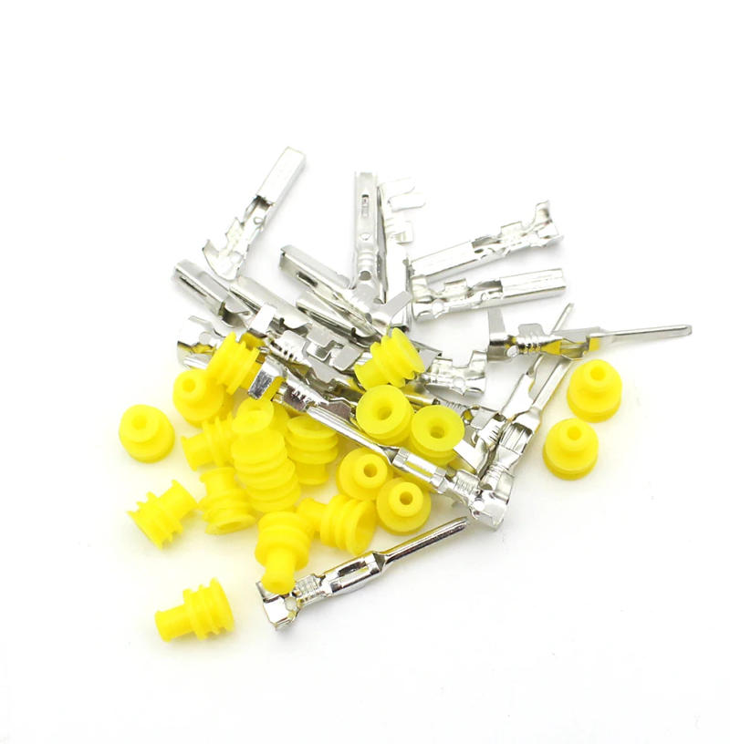 Description Picture 4 of itemPromotion! 10 Kit 2 Pin Way Waterproof Electrical Wire Connector Plug 1.5mm Terminals 2Pin HID Plug Auto Xenon lamp Plug