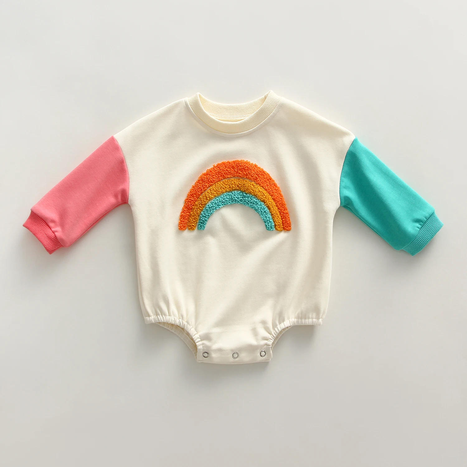 Description Picture 3 of item0-3Y Baby Girl Clothes Set Newborn Infant Autumn Spring Outfits Rainbow Toddler Kids Tops Pants Casual Baby Clothing