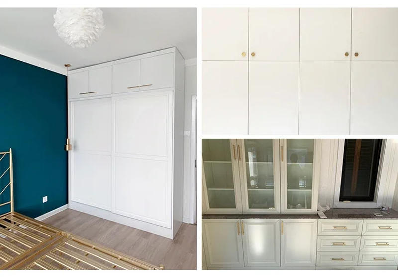 Description Picture 4 of itemGold Solid Brass Hexagon Knob T Bar Cabinet Pull for Kitchen Room Longer Dresser Handle Furniture Hardware