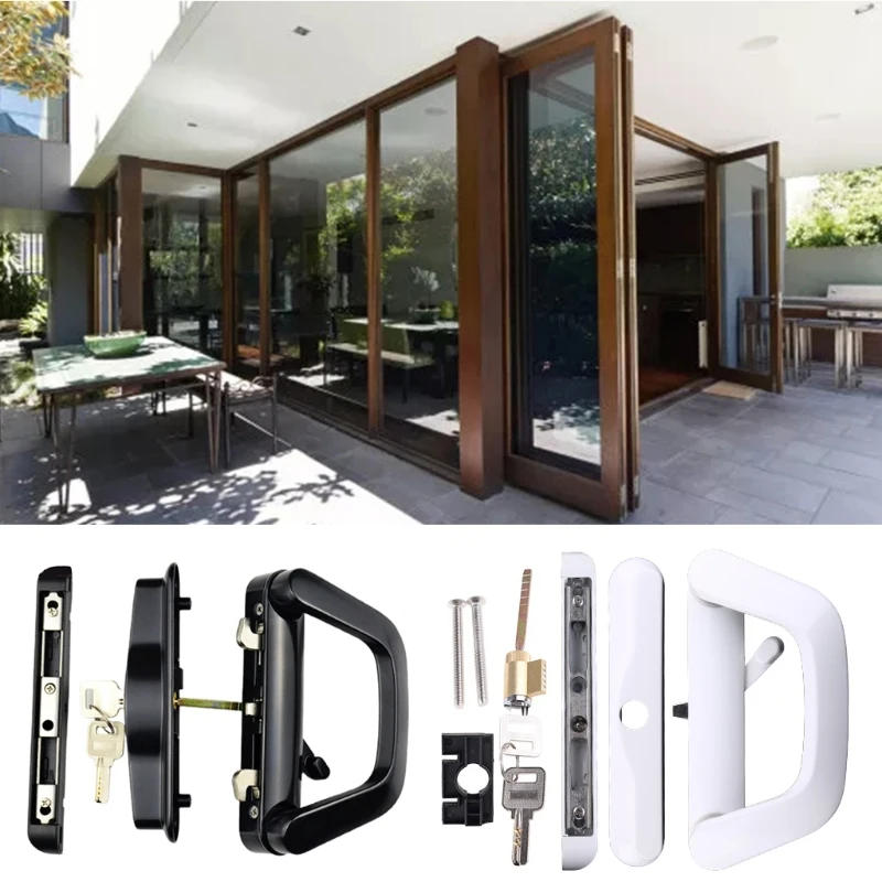 Description Picture 3 of itemBalcony Glass Door Handle Lock Single Side with for Key Zinc Alloy Sliding Door