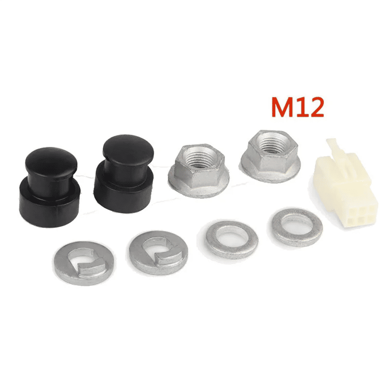 Description Picture 4 of itemY67A-10X E-Bike Electric Bicycle Hub Motor Axle M12 Front Lock Nut /Lock Washer /Spacer /Nut Cover With 12Mm Shaft