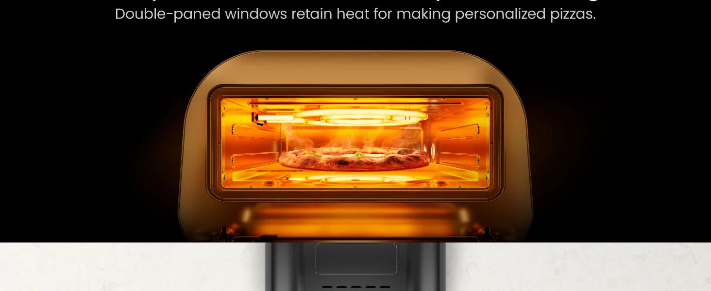 Description Picture 4 of itemIndoor Pizza Oven - Makes 12 Inch Pizzas in Minutes, Heats up to 800°F - Countertop Electric Pizza Maker with 5 Touchscreen Pres