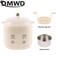 DMWD Multi functional Egg Steamer Electric Egg Boiler Automatic Timing Food Egg Custard Steamer Breakfast Machine Yogurt Maker