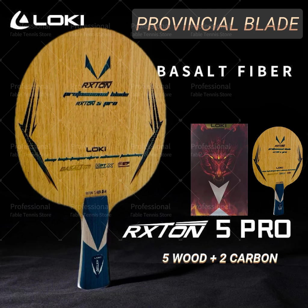 Description Picture 2 of itemLOKI RXTON 5 Pro Province Table Tennis Blade Built-in Basalt Fiber Carbon 5 Wood 2 Carbon Ping Pong Racket Arc & Fast attack