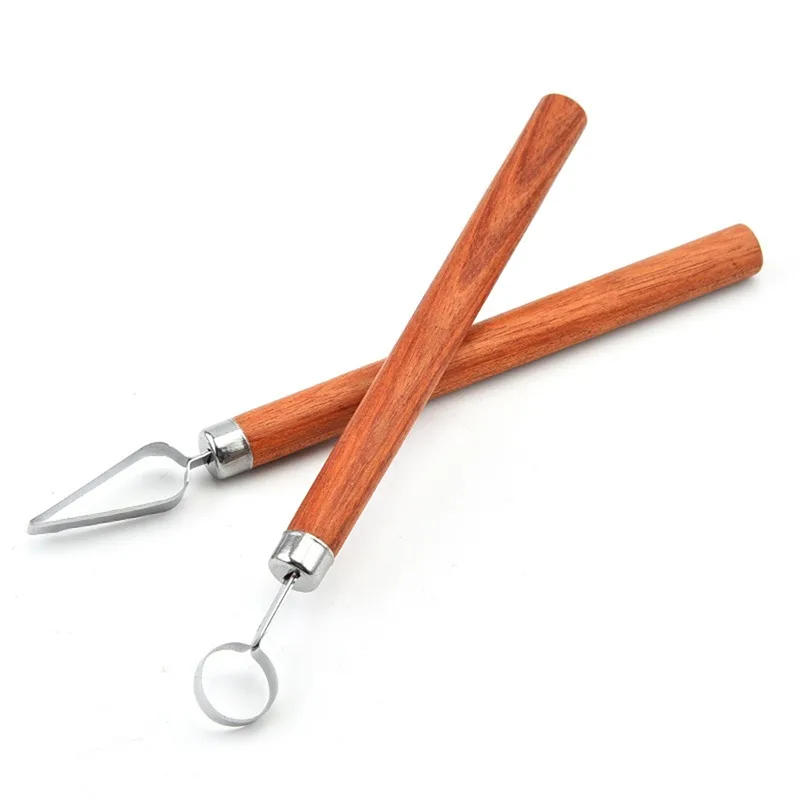 Description Picture 5 of itemPottery Tools Wooden Handle Carving Drawing Cutter Stainless Steel Ceramic Edge Drawing Cutter
