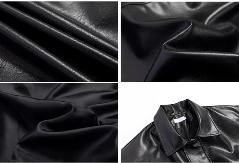 Description Picture 4 of itemMauroicardi Spring Autumn Cool Oversized Short Black Soft Pu Leather Jacket Men Zipper Luxury Designer American Vintage Clothes