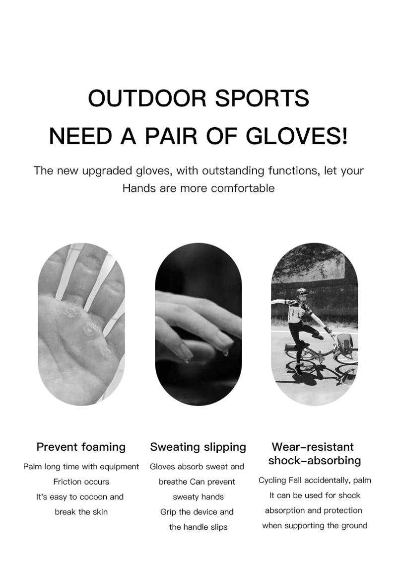 Description Picture 3 of itemNew Professional Outdoor Cycling Gloves Touchscreen Breathable Anti-sweat Shockproof Wear Resistant Motorbike Gloves Men
