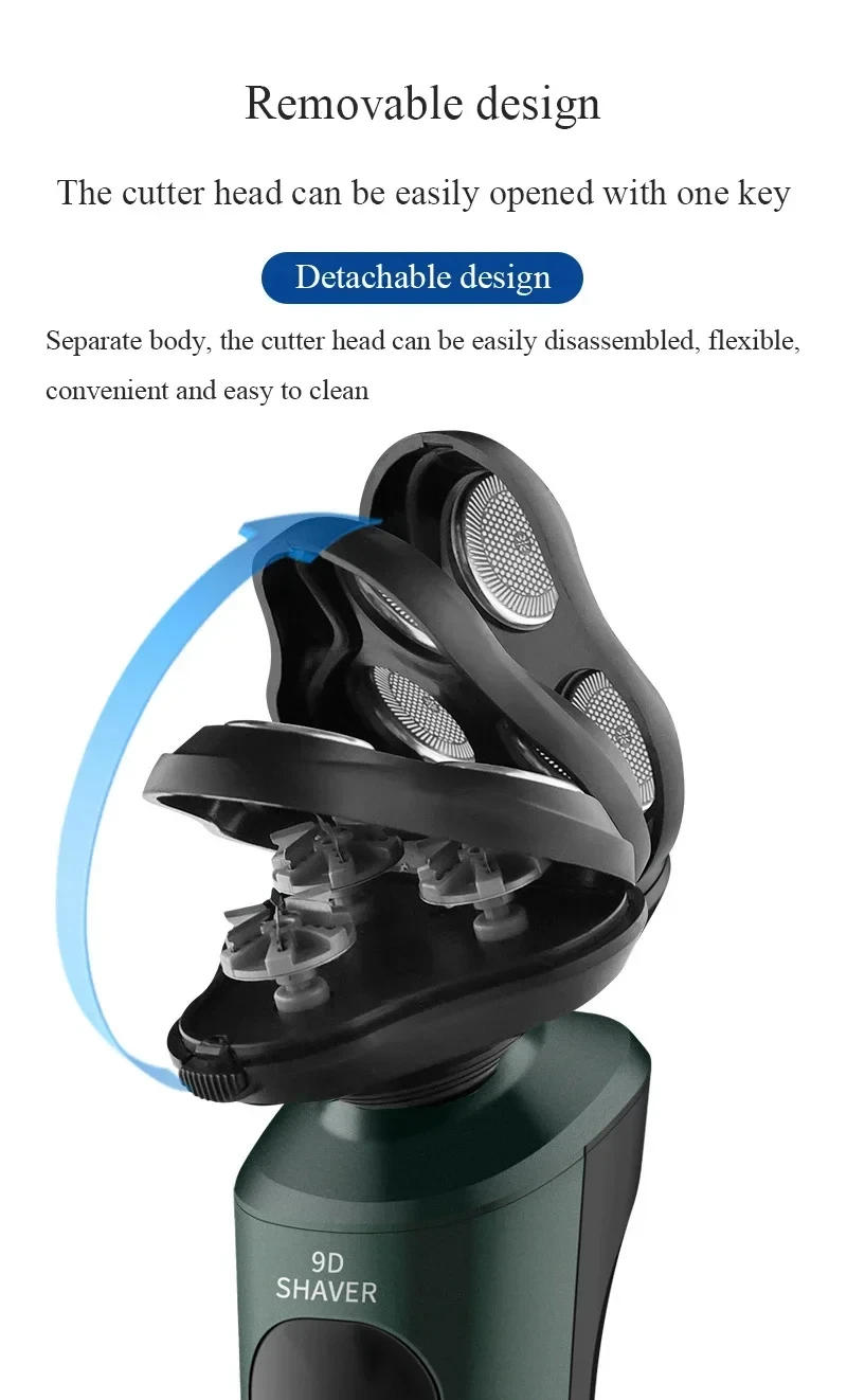 Description Picture 5 of itemXiaomi Electric Shaver 4-in-1 Multifunctional Dry and Wet Dual-purpose Silent Adjustable Rotary Electric Trimmer Hair Trimmer