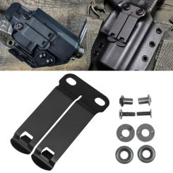 Black Stainless Steel Belt Clip Holder For Kydex Sheath Holsters K Sheath Waist Clip Accessories Knife Sheath Back Clip