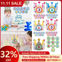 Party Decorations Princess Gray Felt Comfortable Baby Birthday Hat Adjustable Celebrtion Durable Lightweight Crown Photo Props