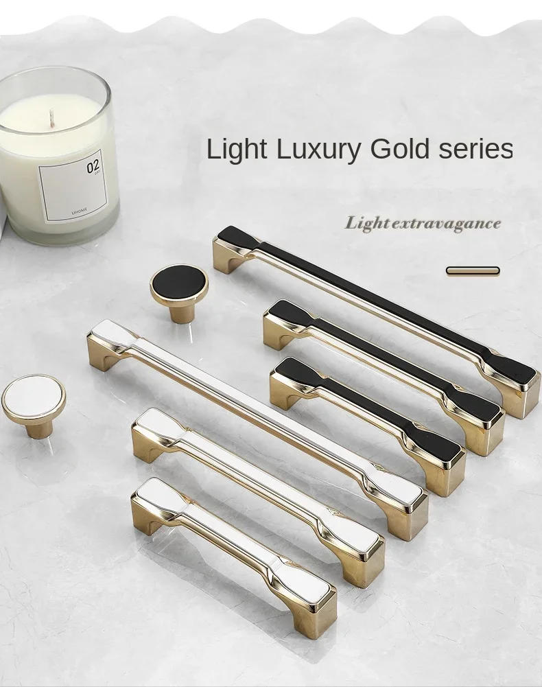 Description Picture 2 of itemNordic Style Bright Gold Black Bright Silver White Combination Cabinet Drawer Shoe Cabinet Wardrobe Zinc Alloy Handle