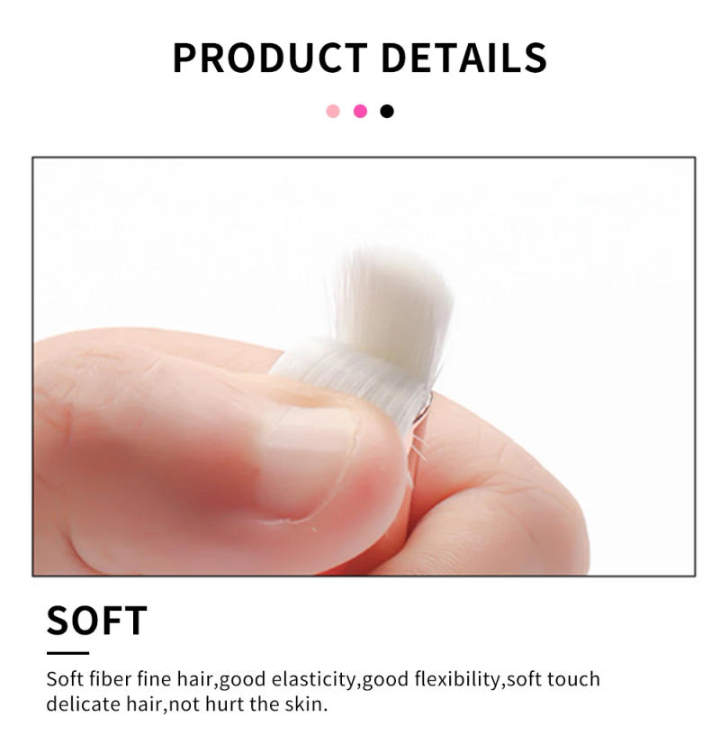 Description Picture 3 of itemEyelash Cleaning Brush Lash Shampoo Brush for Eyelash Extensions Peel Off Nose Pore Blackhead Remover Professional Makeup Tools