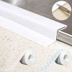 Double Line Caulk Tape Professional Self Adhesive Mildew-proof Sealing Tape Countertop Colorful Shower Tile Sealer Household