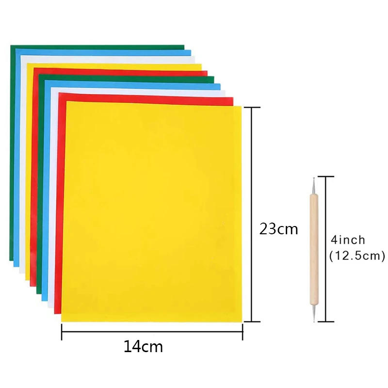 Description Picture 6 of item10Pcs Embroidery Transfer Paper with Embossing Stylus Cross Stitch Carbon Water-Soluble Tracing Paper DIY Sewing Accessories