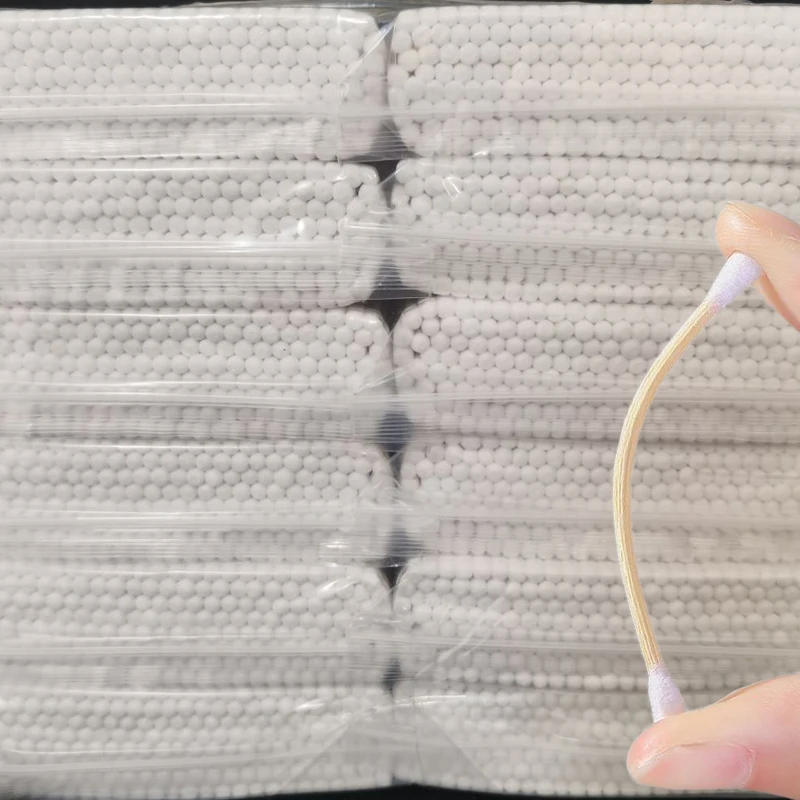 Description Picture 3 of itemDouble-ended Makeup Cotton Pads Wooden Cleaning Tools Disposable Ear Cleaning Sticks Multifunction Beauty Cotton Swabs Cosmetics