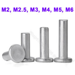 10-50pcs GB109 M3 M4 M5 M6 Aluminum Alloy Solid Flat Head Thin Wafer Head Head Rivet Self-plugging Percussion Hand Knock Rivet