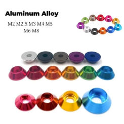 Cap head  washer M2 M2.5 M3 M4 M5 M6 M8 Corlorful Aluminum Alloy hex cap Head Gasket washer for RC parts