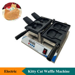 Ice Cream Cone Kitty Waffle Machine 110V 220V Electric Kitty Cat Bread Waffle Machine Open Mouth Waffle Maker Machine
