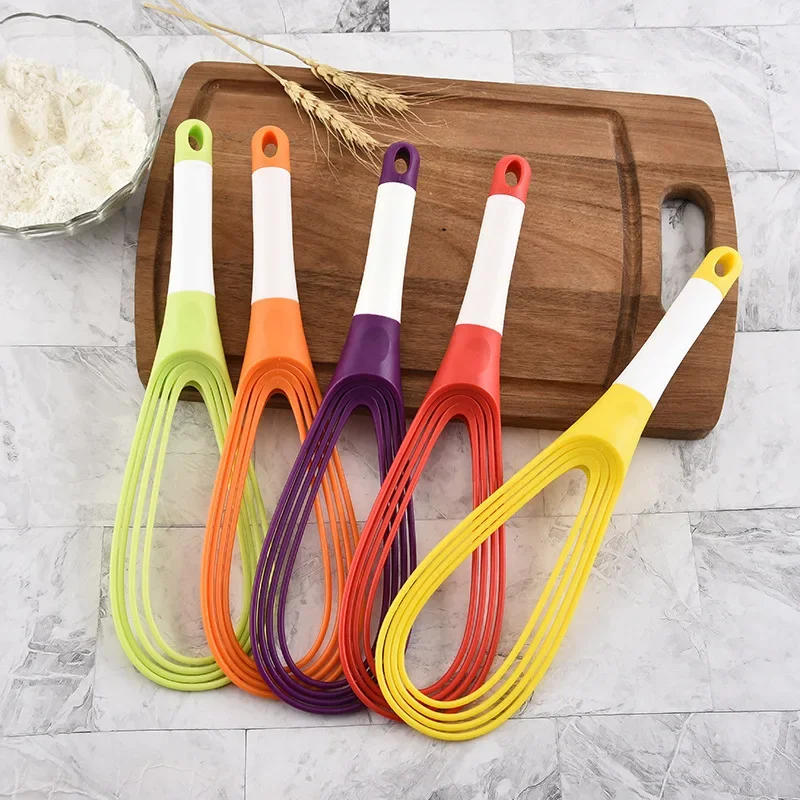 Description Picture 3 of itemNew Creative Egg Beaters Rotary Whisk Dual Purpose Plastic Folding Storage Mixer Multifunctional Hand Mixer Kitchen Accessories