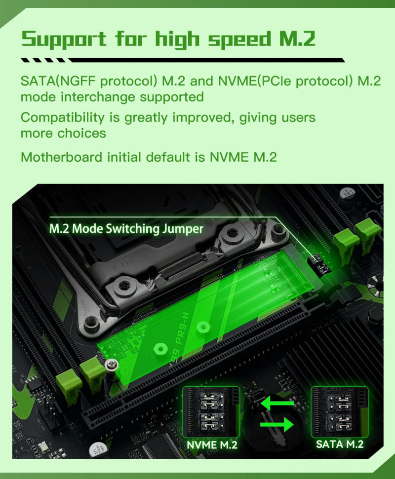 Description Picture 6 of itemMACHINIST X99 PR9-H Motherboard Set Kit With Intel LGA2011-3 Xeon E5 2650 V4 CPU + DDR4 1*16GB 2133MHz RAM Memory NVME M.2 SATA