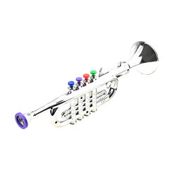 Kids Saxophone Trumpet Early Educational Toy Wind Instruments with 4 Colored Keys for Children Boy Girl Birthday Christmas Gift