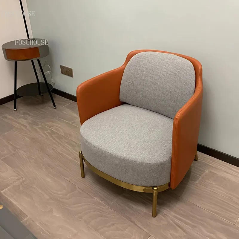 Description Picture 2 of itemModern Backrest Living Room Chairs Small Apartment Living Room Single Sofa Modern Home Furniture Leisure Bedroom Custom Armchair