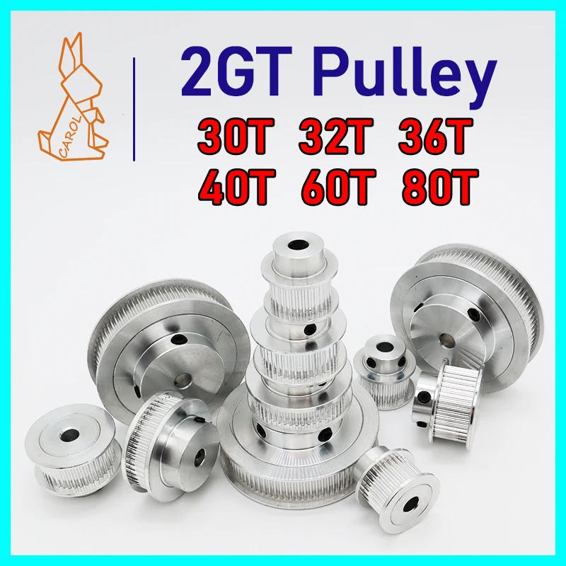 Description Picture 2 of item2GT Synchronous Wheels 3D Printer Pulley 30T 32T 36T 40T 60T 80T Bore 4 5 6~19 20 25mm Belt Width 6 10 15mm 2M GT2 Timing Pulley