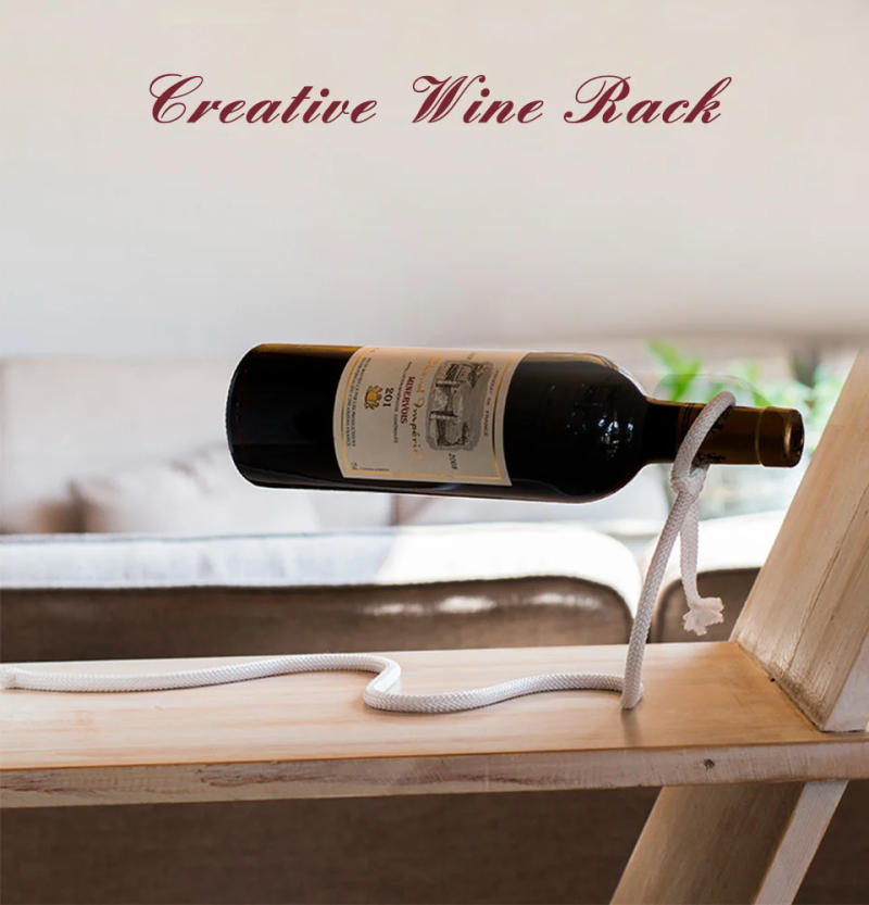 Description Picture 2 of itemRope Red Wine Rack Snake Bracket Wine Bottle Holder Modern Style For Home Decoration Table Decor Wine Cabinet Display