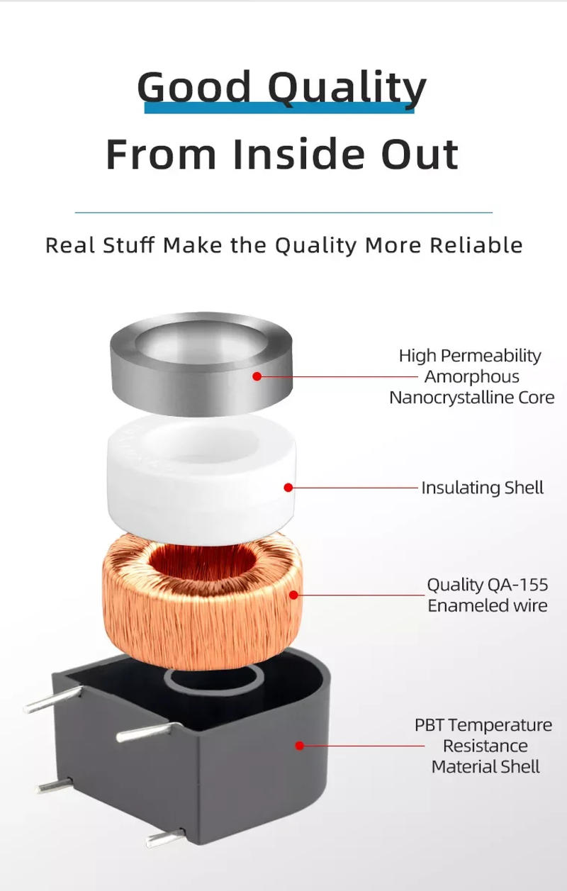 Description Picture 4 of itemPCB Mount Mini Current Transformer 1A 0.5mA 1mA 5A 2.5mA 50A 25mA 0~60A DL-CT502D 505D 525D 602D 4 Pins Precision CT Coil AC