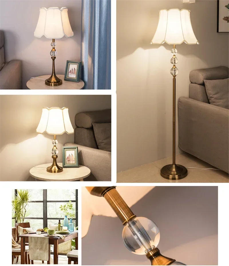 Description Picture 2 of itemPostmodern Led Crystal Floor Lamp Living Room Decoration Bedroom Bedside Floor Lights American Minimalist Crystal Standing Lamp