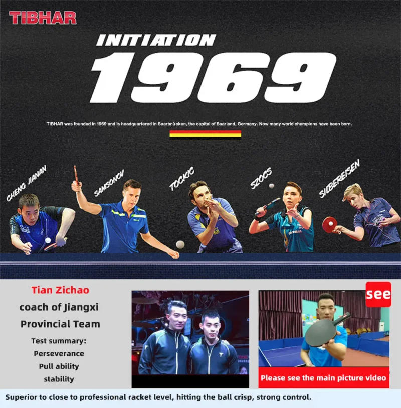Description Picture 2 of itemTIBHAR 6/7/8/9 Star Table Tennis Racket Superior Sticky Rubber Carbon Blade Ping Pong Rackets Professional Pimples-in Sticky