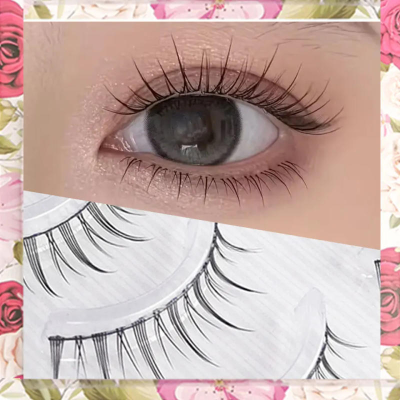 Description Picture 3 of item5 rows of transparent false lashes, suitable for Asians, ethereal and natural, Korean and Japanese styles, for daily makeup.