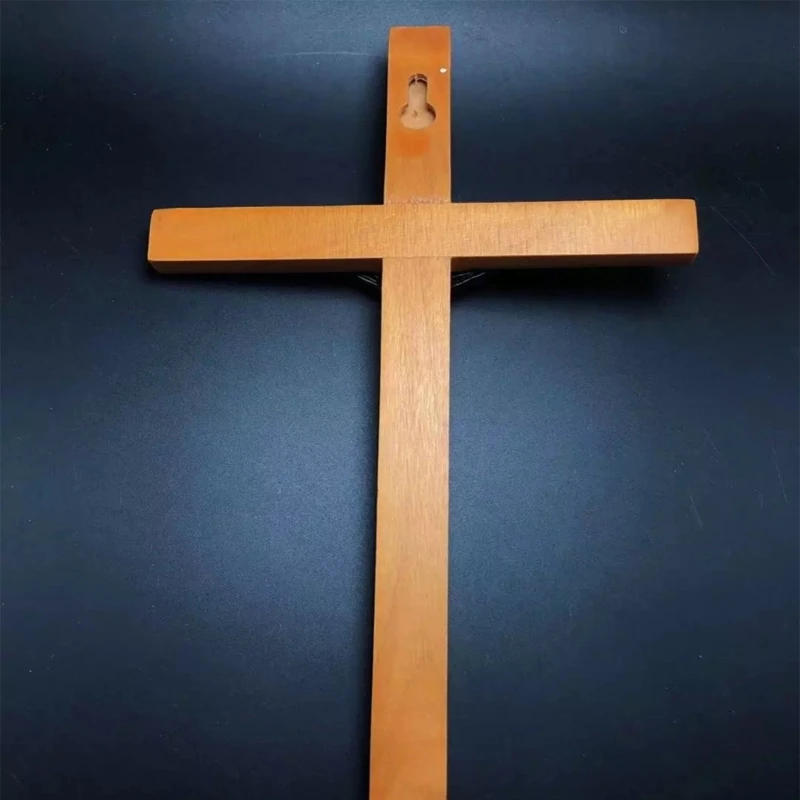 Description Picture 6 of itemWood Crucifix Wall Cross Catholic Jesus Christian Wall Hanging Cross Prayer Ornaments Religious Gift Church Decoration 87HA