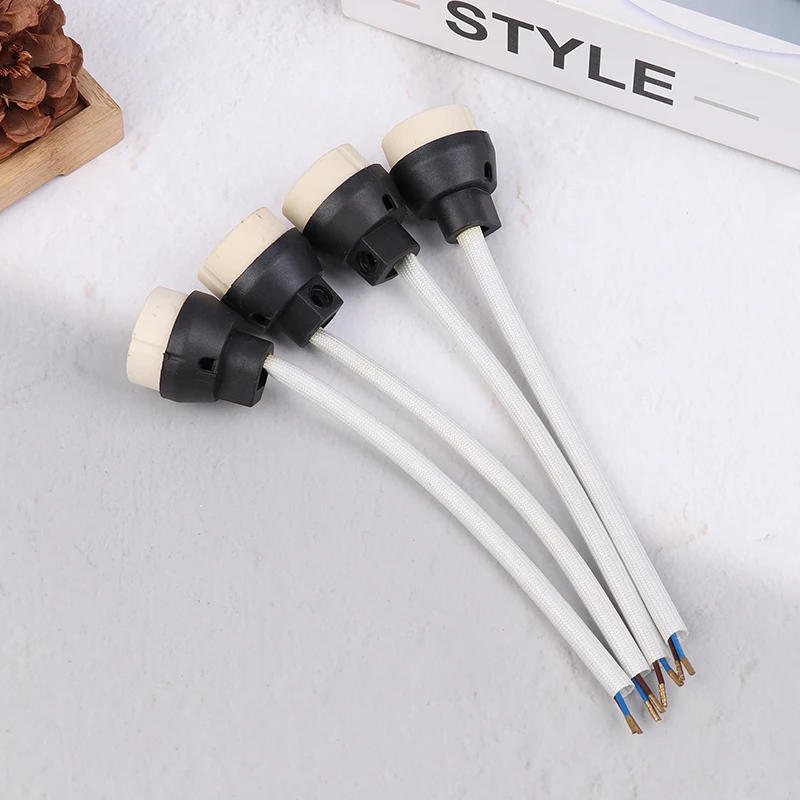 Description Picture 4 of item4Pcs Ceramic GU10 Base Socket Adapter Wire Connector Porcelain Halogen GU10 Lamp Holder LampHolder For LED Spot Light Bulb