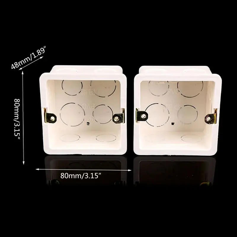 Description Picture 6 of item80x80 PVC Junction Box Wall Mount Cassette For h Socket Base Bottom Box Electrical Box Accessories