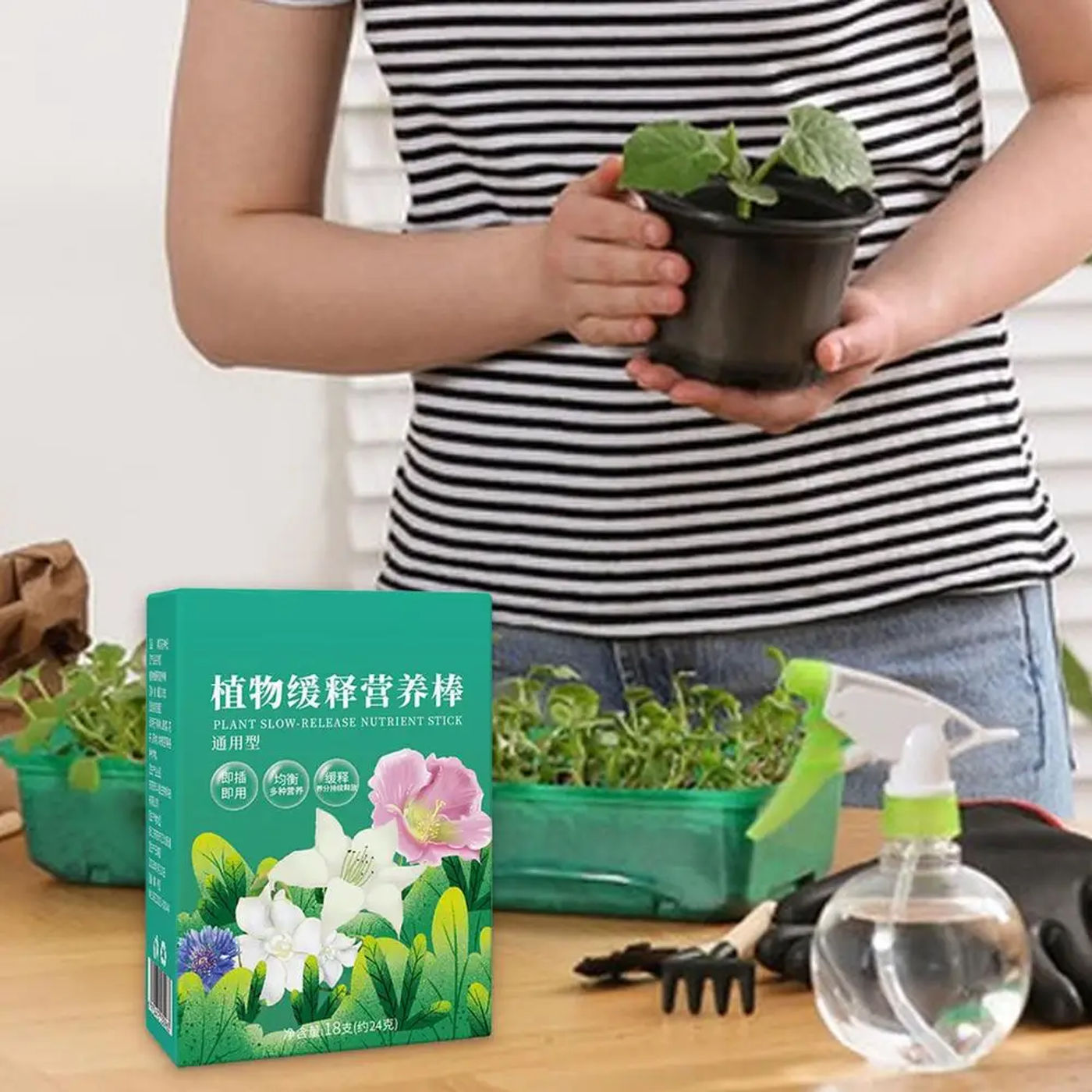 Description Picture 2 of itemPlant Food Sticks 18X Plant Food Organic Spikes Fruit Tree Fertilizer Spikes All-Purpose Houseplant Fertilizer For Indoor And