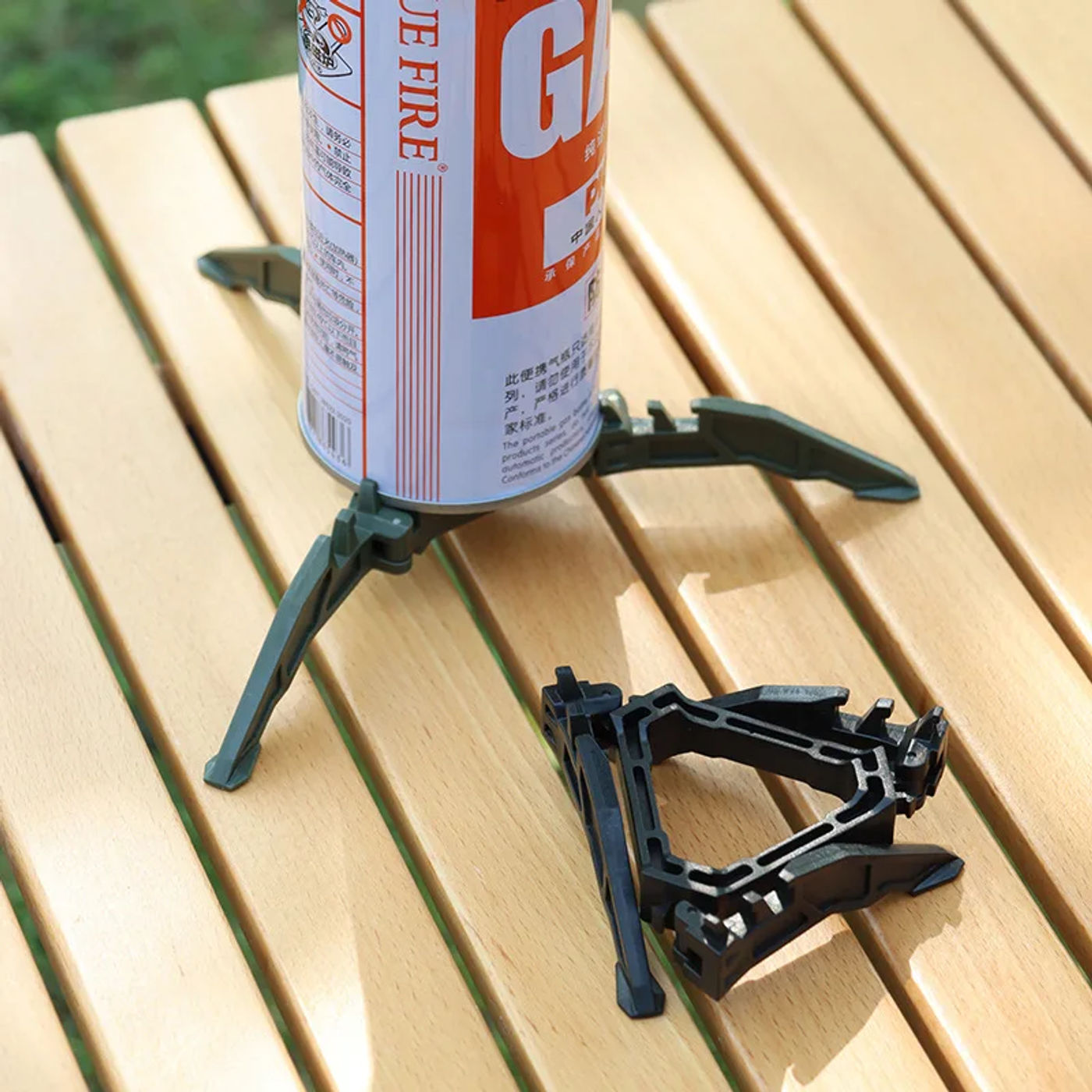Description Picture 6 of item​​​​​​Portable Gas Canister Stand​​ Universal Tripod Folding Frame Outdoor Camping Gas Tank Stove Base Holder Camping Supplies
