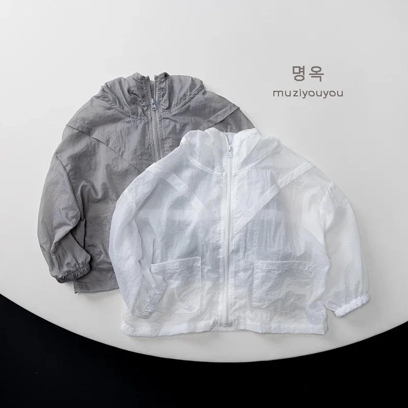 Description Picture 5 of itemChildren's Summer Lightweight Sunscreen Jacket 2025 New Style for Boys and Girls, Korean Version, Japanese Outdoor Top Coat