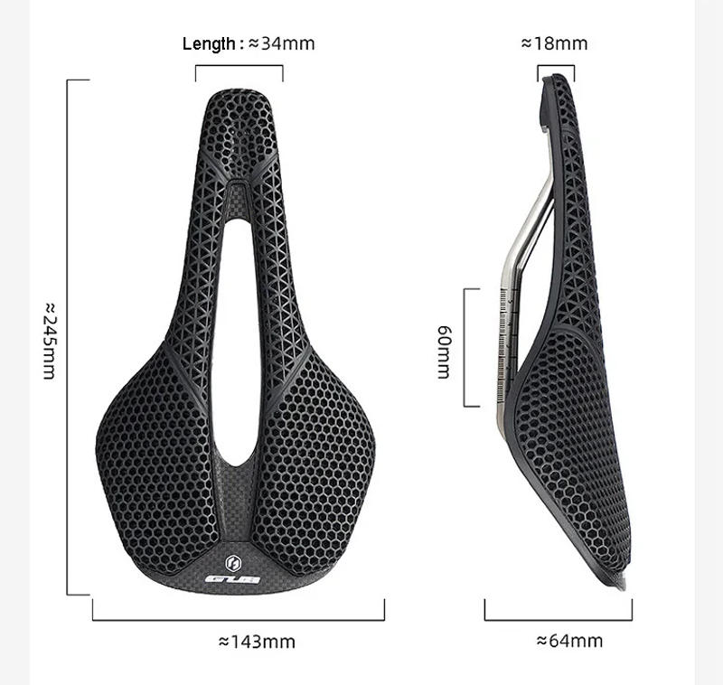 Description Picture 3 of item3D Printing Bicycle Saddle Hollow Seat Comfortable Breathable Honeycomb Cushion for Mountain Road bike seat cushion