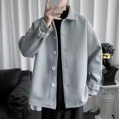 RUIHUO Men's Winter Coat Free Shipping Korean Autumn Clothes New in Coats and Jackets Overcoat Male Trench Clothing Woolen 2023