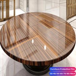 Self-adhesive Transparent Film Marble Wood Desktop Protective Film Tabletop Stickers for Furniture Waterproof Kitchen Decoration