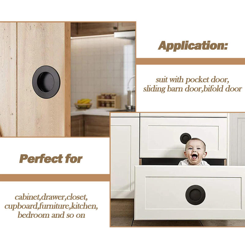 Description Picture 6 of itemBrand New Door Handle Sliding Simple Appearance Stainless Steel 6pcs Beveled Black Black Carbon For Long Term Use