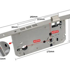 Broken Bridge Aluminum Alloy Single Point Door Lock Body Door Lock Household Courtyard Broken Bridge Lock Body Type 85