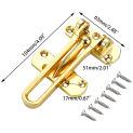 1 PCS Zinc Alloy Door Latch Gate Bolt Safety Chain Lock with Screws Home Hotel Bedroom Anti-theft Buckle Insurance Hardware