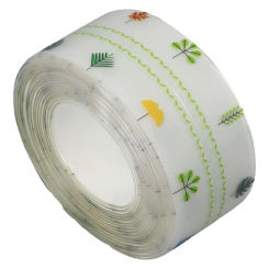 2Packs Transparent Leaves Caulk Tape PVC Self Adhesive Sealant Strip 1.5" X 10.5Ft Bath & Kitchen Shower, Sink, Bathtub