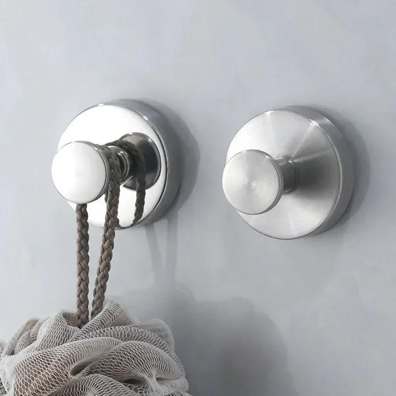 Description Picture 2 of itemStainless Steel Waterproof Suction Cup Reusable Door Wall Mounted Hooks Kitchen Bathroom Hanging Towel Holders Suction Cup Hook
