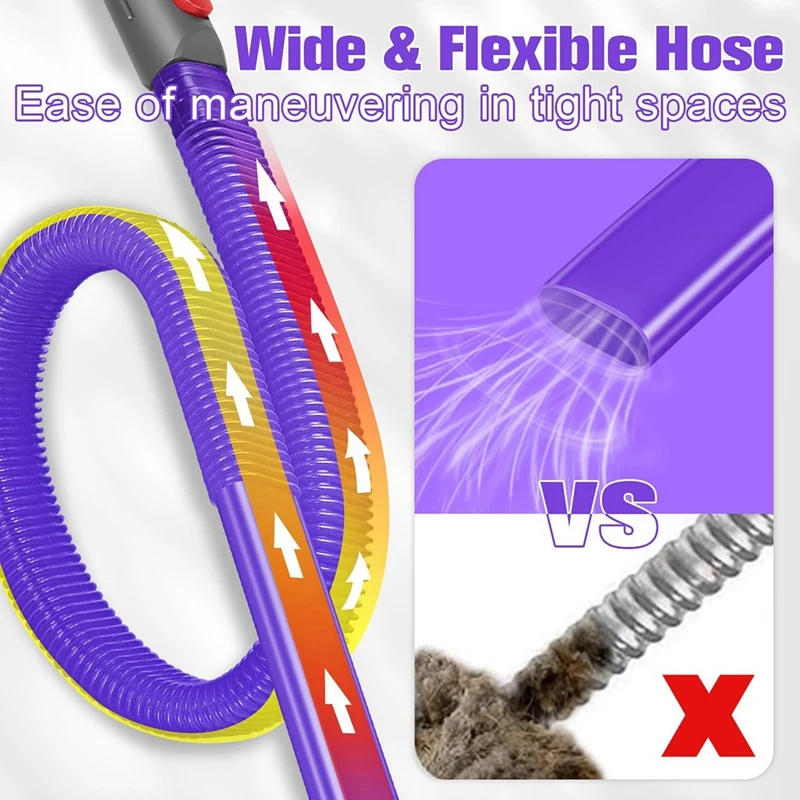 Description Picture 5 of itemDryer Vent Cleaner For Dyson V15 V12 V11 V10 V8 V7 V6 Vacuum Attachment Hose Dryer Lint Remover Kit, 31.8 Inches Hose Durable