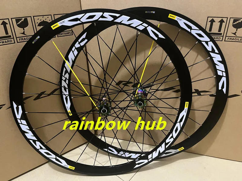 Description Picture 5 of item700C Frame Height 30/40/50MM Brand New Road Wheel Pack V/C disc brake Lap Brake Straight Pull Bike Wheel Set Cosmic Elite
