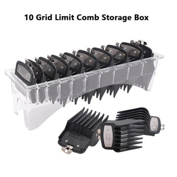 Professional Storage Box Limit Comb Container Boxs Barber Electric Hair Clipper Universal Rectangular Plastic Guide Comb